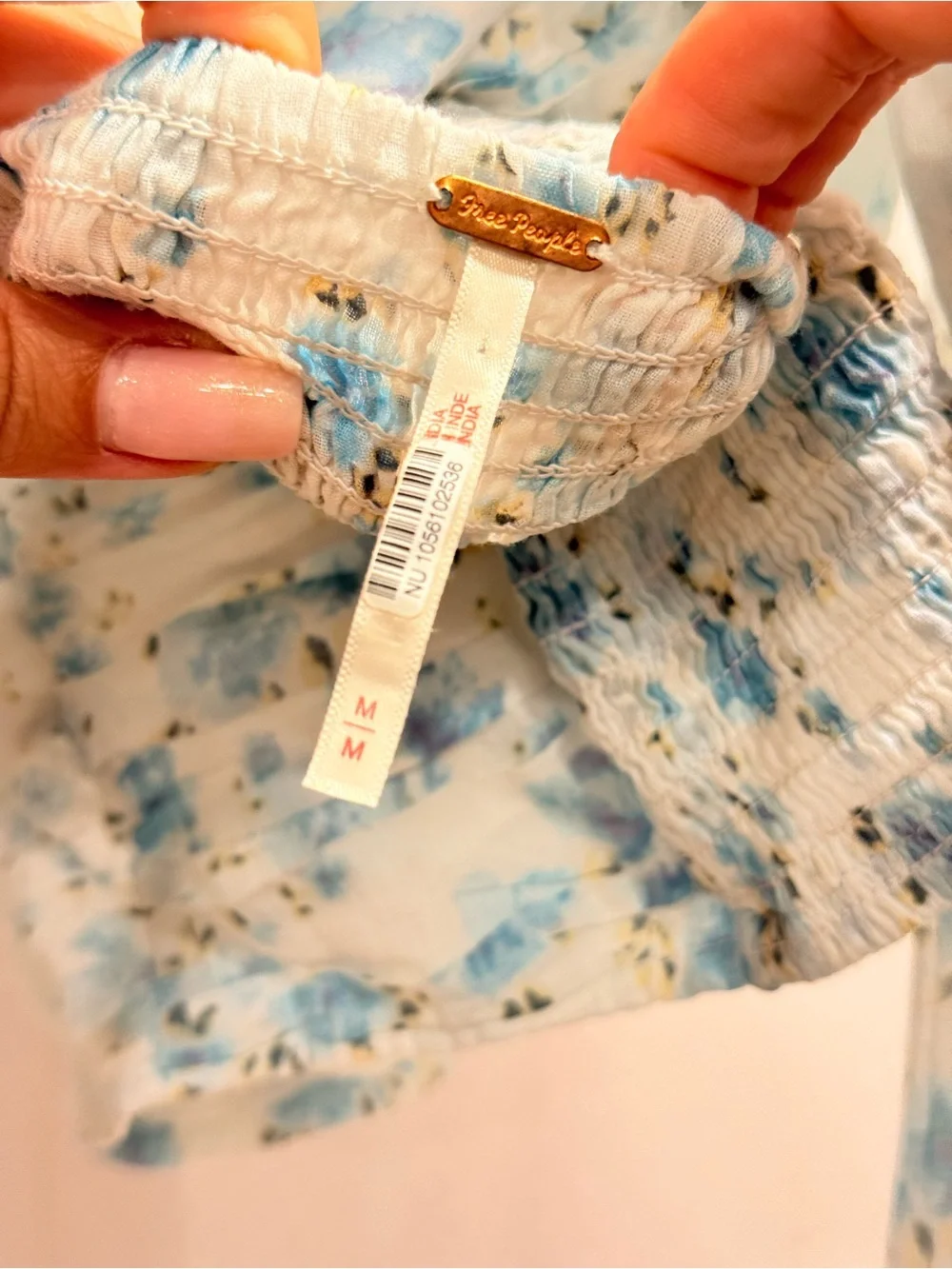 Free People Another Life Printed Top Floral Crop Top Size M